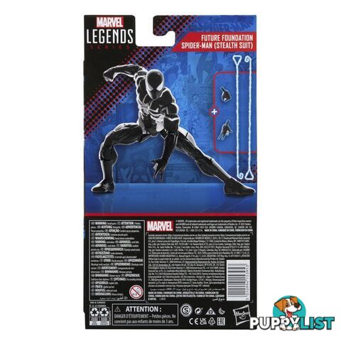 Marvel Legends Series Spider-man 6-inch Stealth Suit Action Figure Incl 4 Accessories Hasbro - Hbf34545l00 - 5010994153953