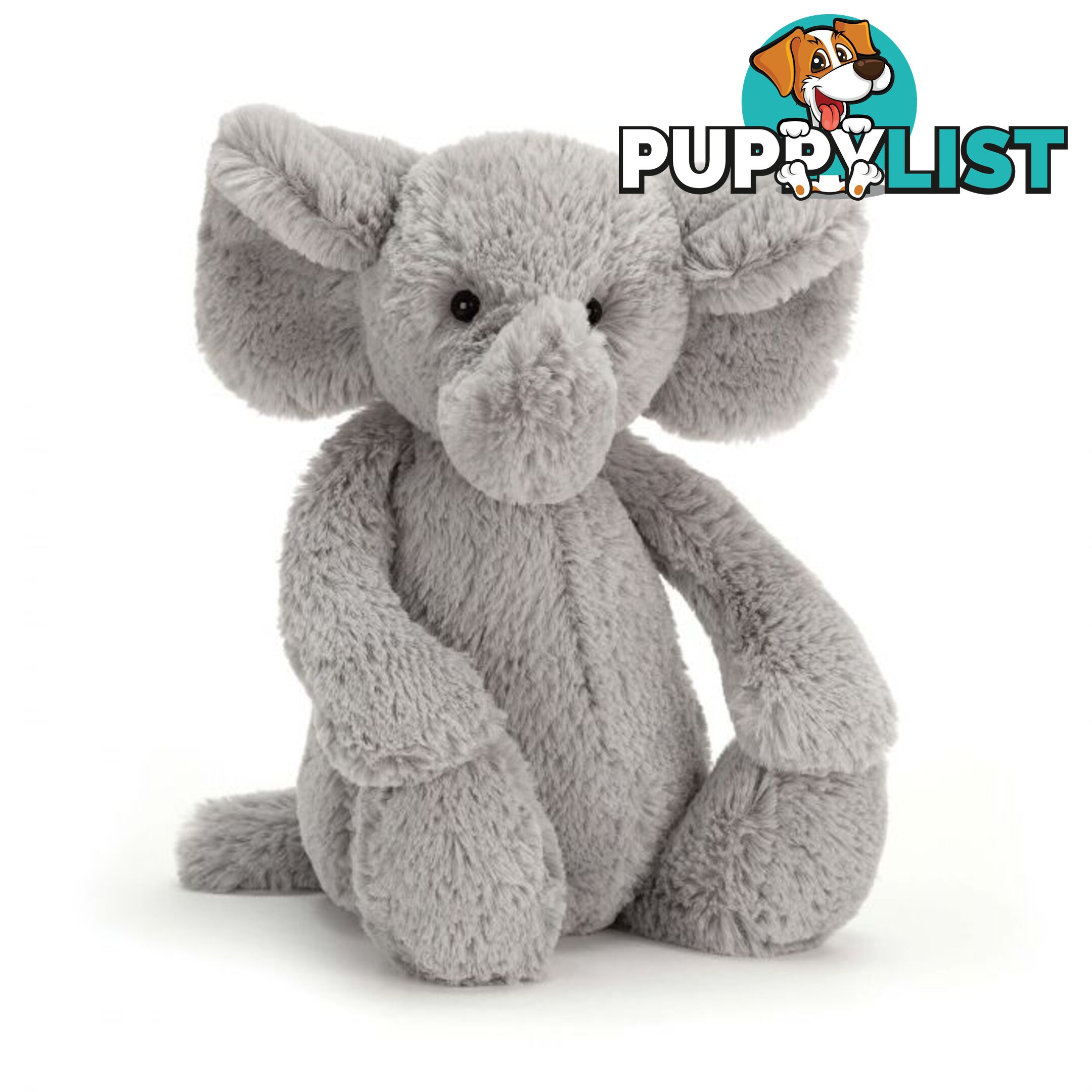 Jellycat Bashful Elephant Medium Grey 31x12x15cm   Bas3eg - 670983109436