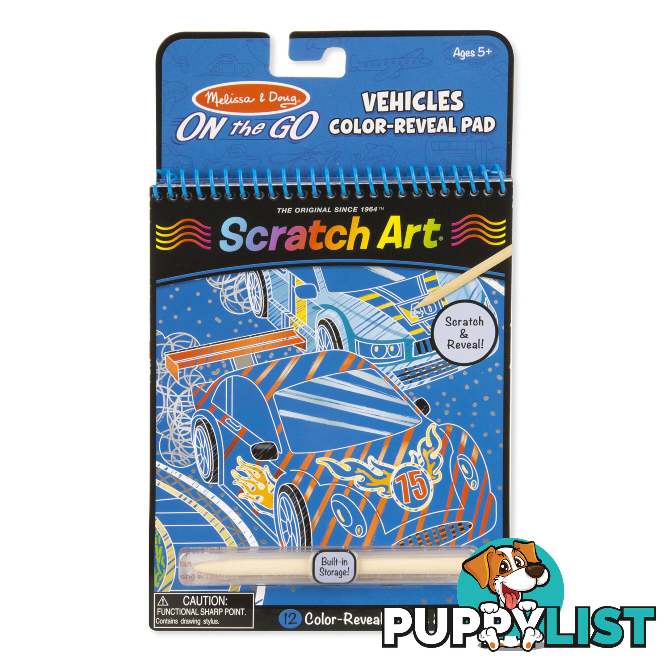 Melissa & Doug - On The Go Scratch Art Color Reveal Pad - Vehicles Mdmnd9141 - 0000772091411