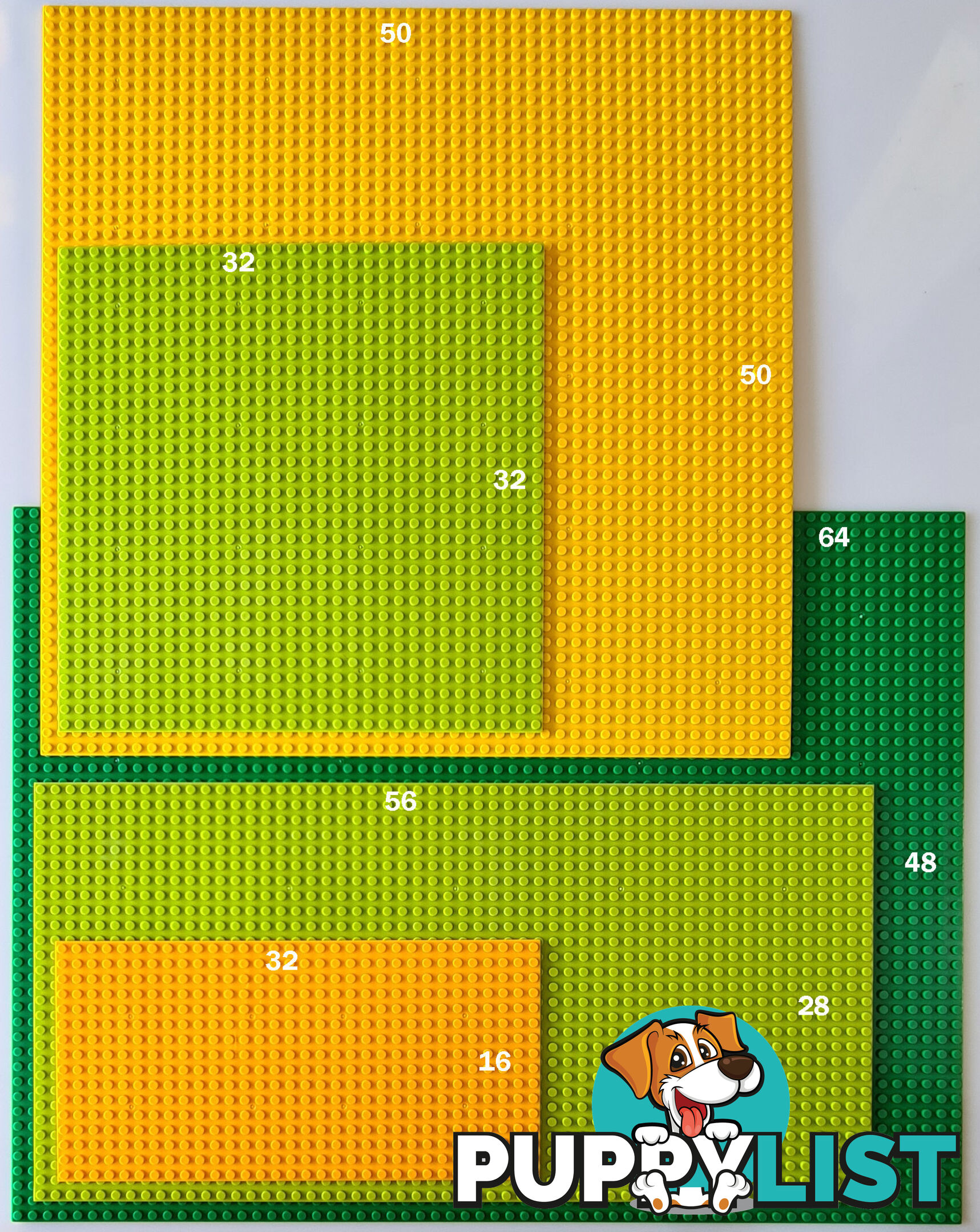 BASEPLATE  16x32 Studs Yellow Generic-classic - 0709081622889