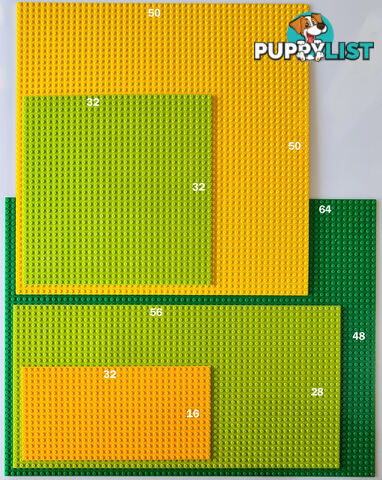 BASEPLATE  16x32 Studs Yellow Generic-classic - 0709081622889