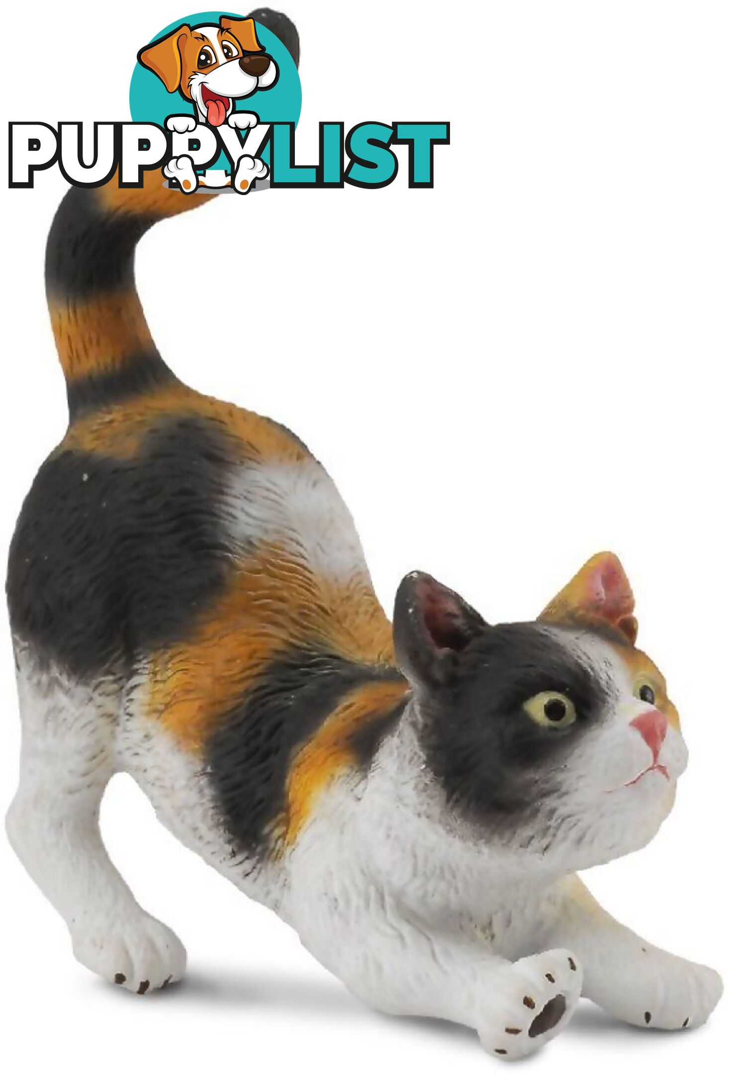 CollectA - 3 Colour Moggy House Cat Stretching Figurine - Rpco88491 - 4892900884912