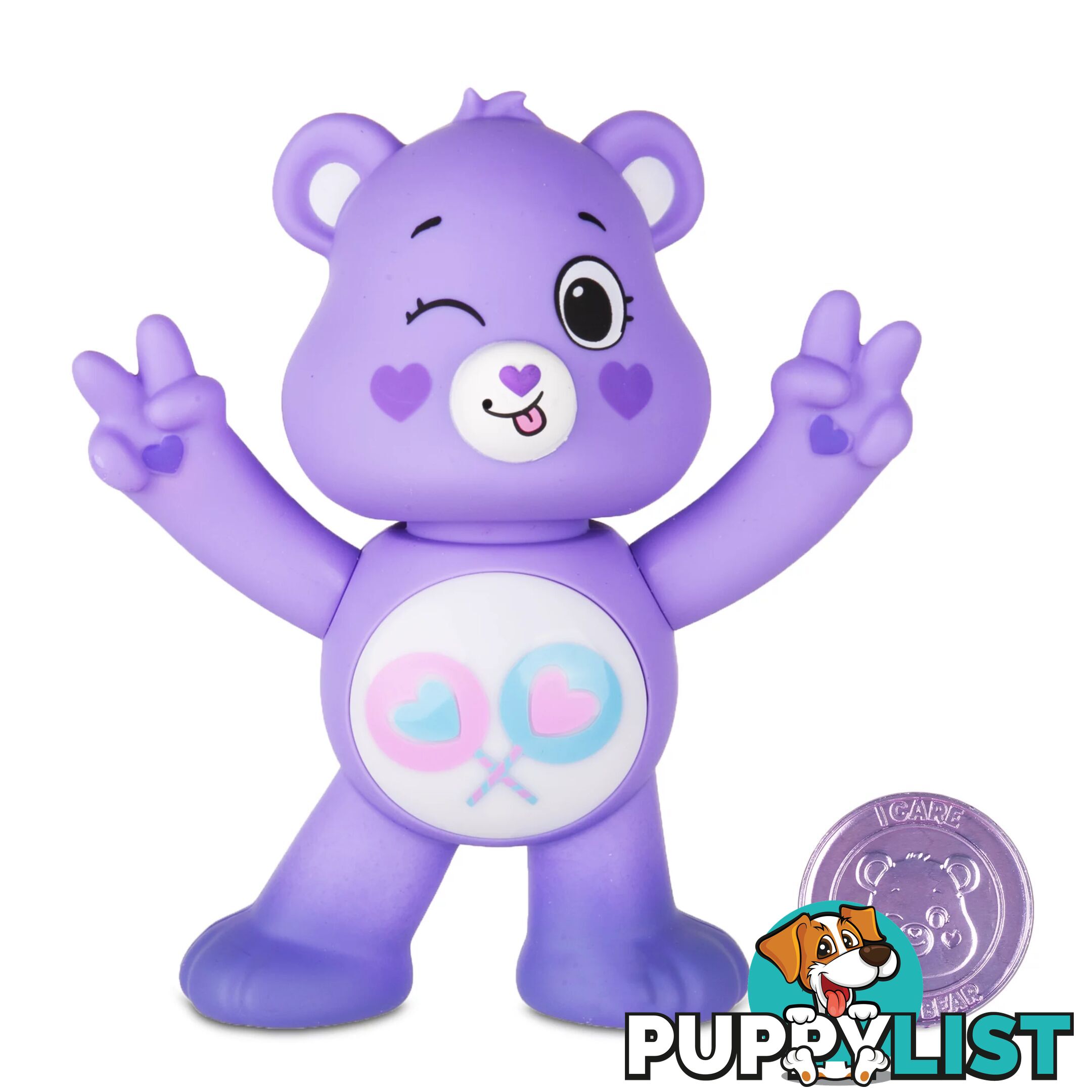 Care Bears - 5 Inch Interactive Figure - Share Bear - 50+ Reactions & Surprises! - Ages 4+ - Pr57781 - 885561220520