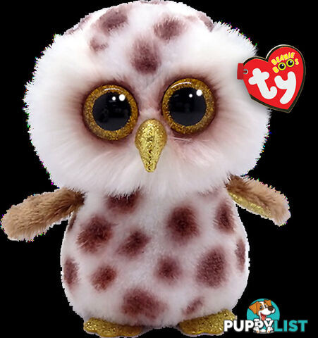 Ty - Beanie Boos - Whoolie Spotted Owl Small 15cm - Bg36574 - 008421365746