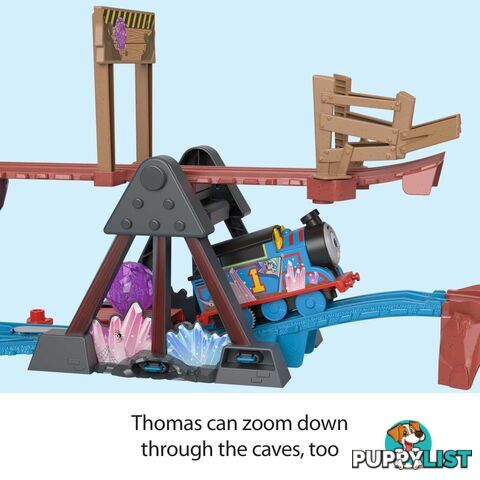 Thomas & Friends Crystal Caves Train Set With Motorized Thomas Toy Train And 8 Feet Of Track - Mahmc28 - 194735124039