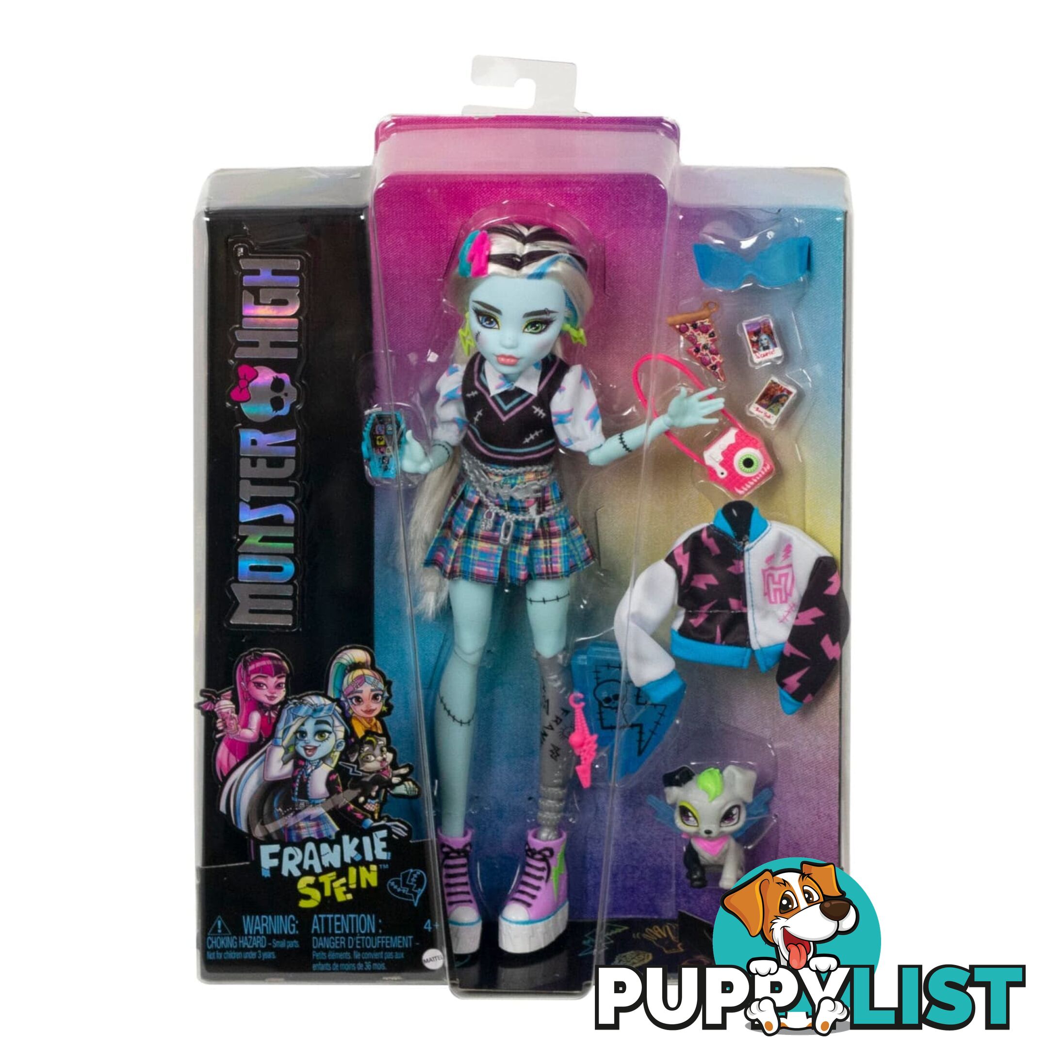 Monster High - Frankie Stein Doll With Pet And Accessories - Mahhk53 - 194735069781