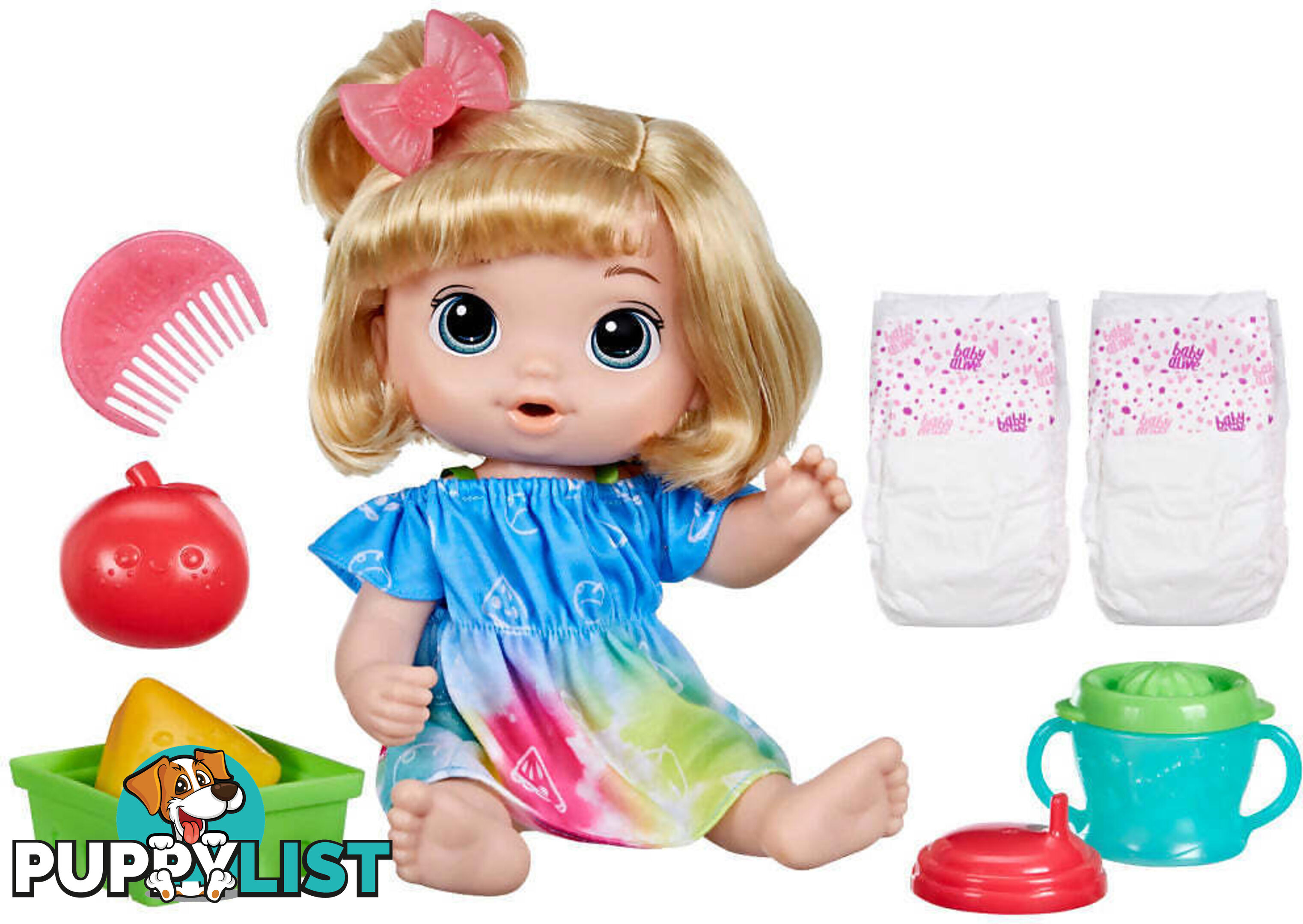 Baby Alive - Fruity Sips Apple Baby Doll Blonde Hair - Hasbro Hbf73565xoo - 5010996100467