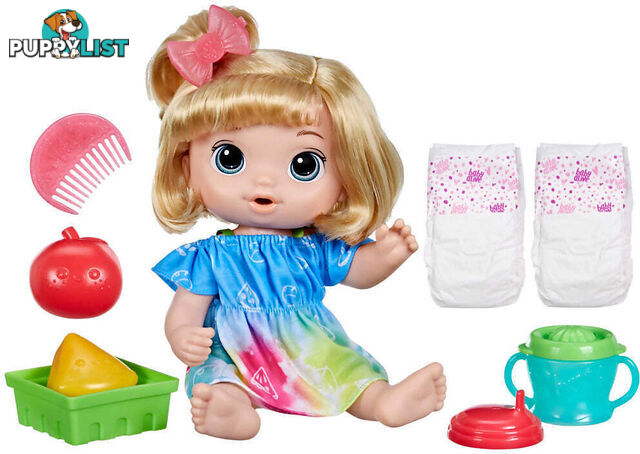 Baby Alive - Fruity Sips Apple Baby Doll Blonde Hair - Hasbro Hbf73565xoo - 5010996100467