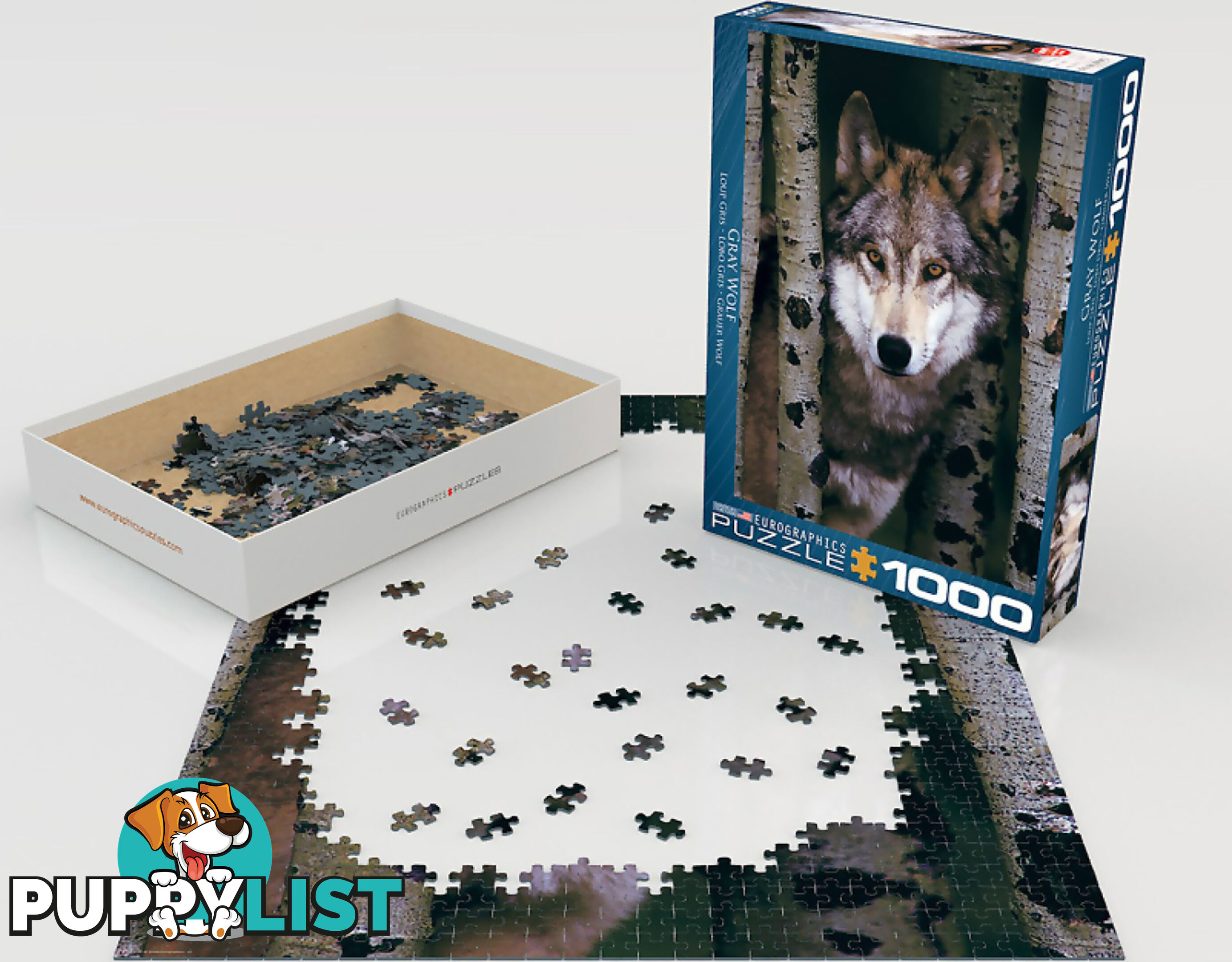 Eurographics - Gray Wolf - Jigsaw Puzzle 1000 Pieces Jdeur61244 - 628136612449