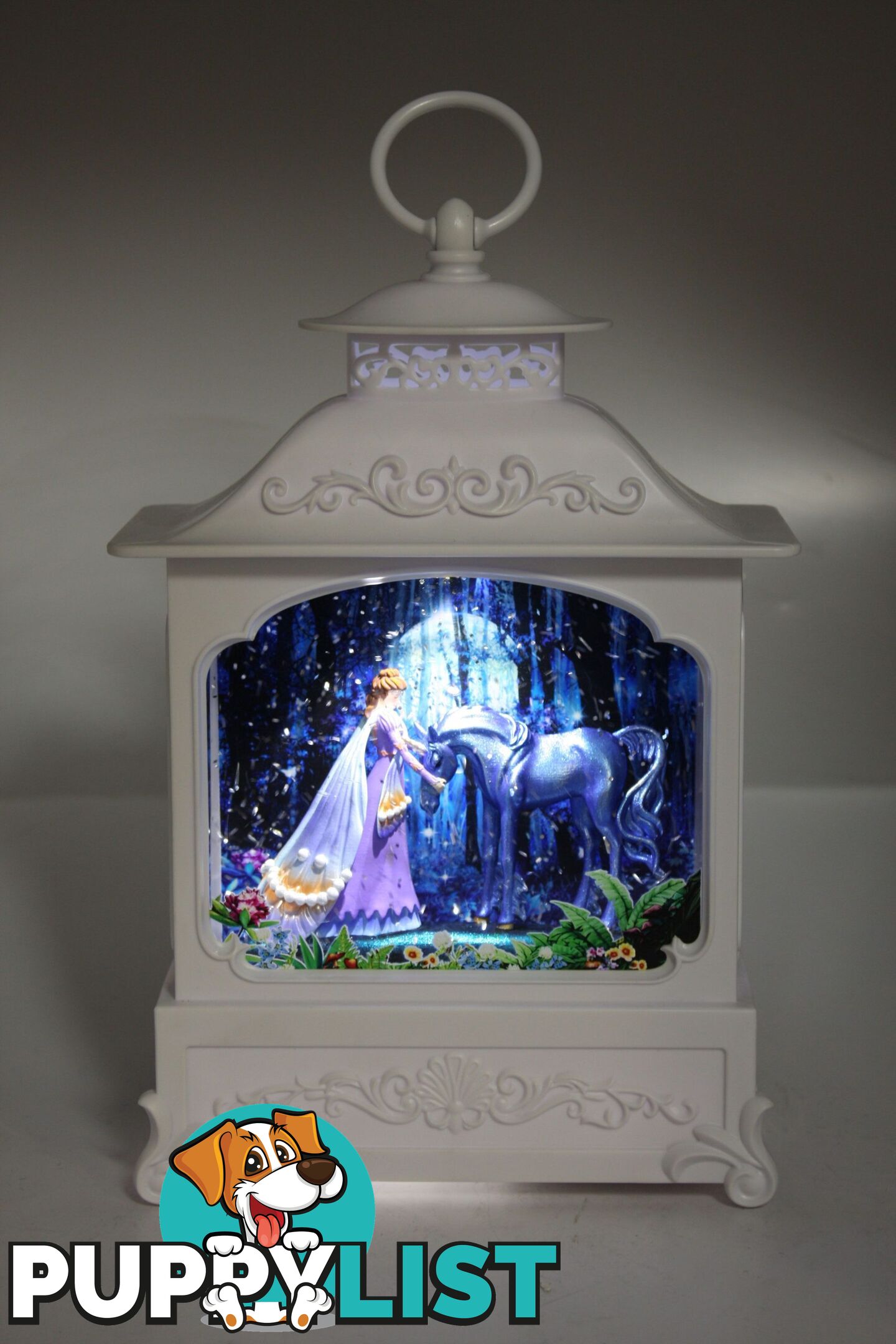 Cotton Candy -  Dark Fairy & Unicorn White Glitter Lantern - Ccflnt44 - 9353468015071