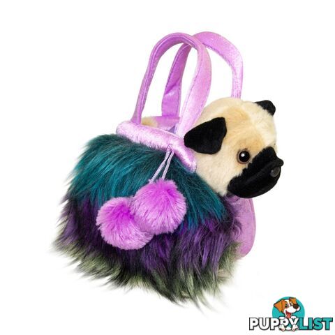 Cotton Candy -  Fancy Pals Pug In Multicoloured Furry Bag- Ccfp323 - 9353468014777