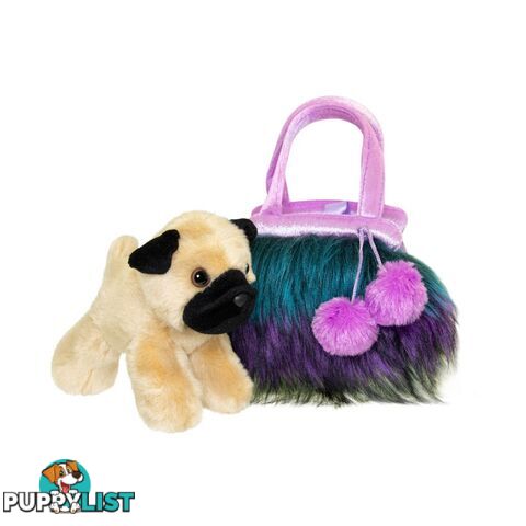 Cotton Candy -  Fancy Pals Pug In Multicoloured Furry Bag- Ccfp323 - 9353468014777