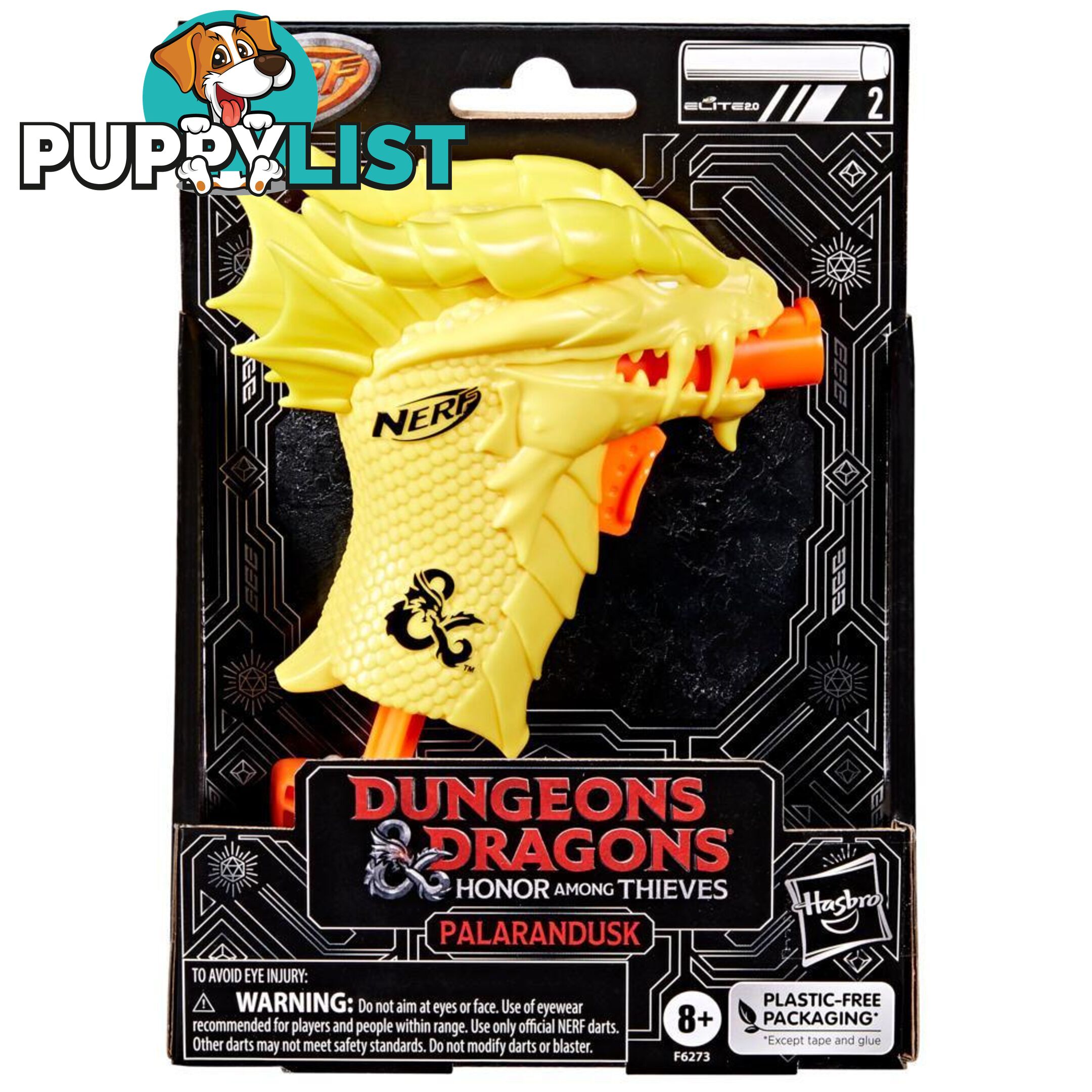 Nerf Microshots Dungeons & Dragons Palarandusk Blaster And 2 Nerf Elite 2.0 Darts - Hbf6273cu01 - 195166217765