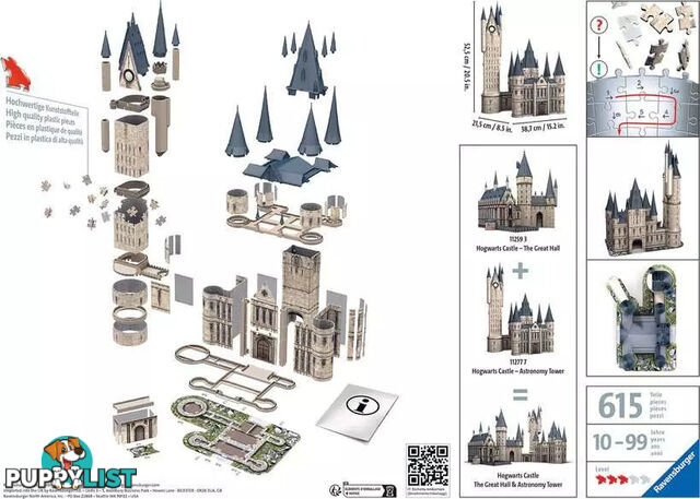 Ravensburger - Harry Potter Hogwarts Castle Astronomy Tower Jigsaw Puzzle 540pcs - Mdrb11277 - 4005556112777