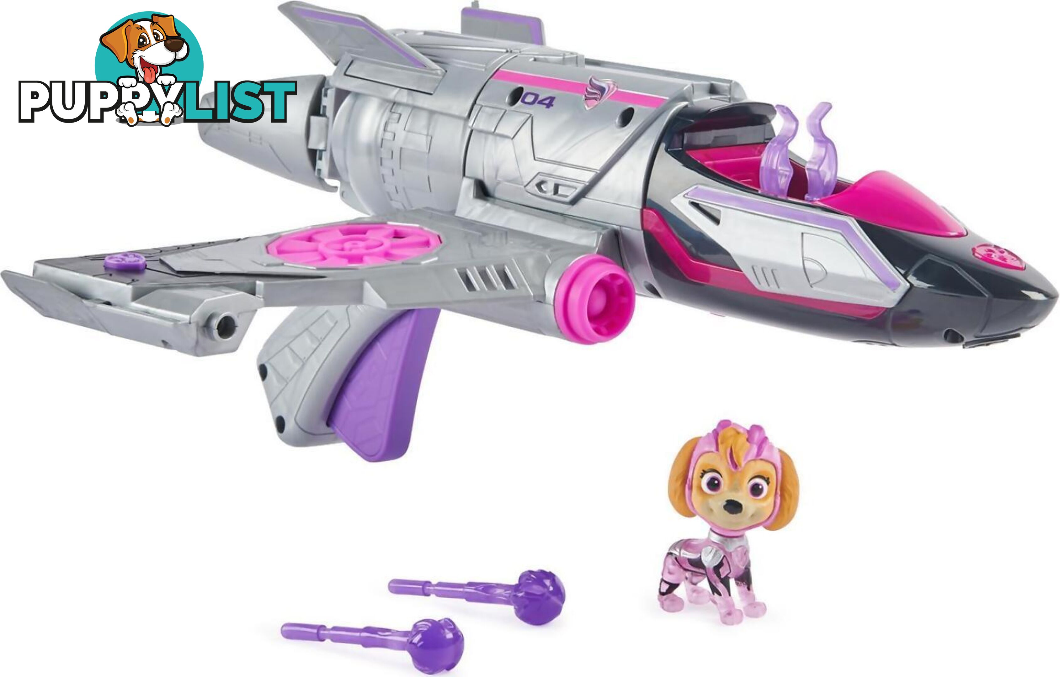 Paw Patrol - The Mighty Movie Transforming Rescue Jet With Skye - Spin Master - Si6067074 - 778988467145