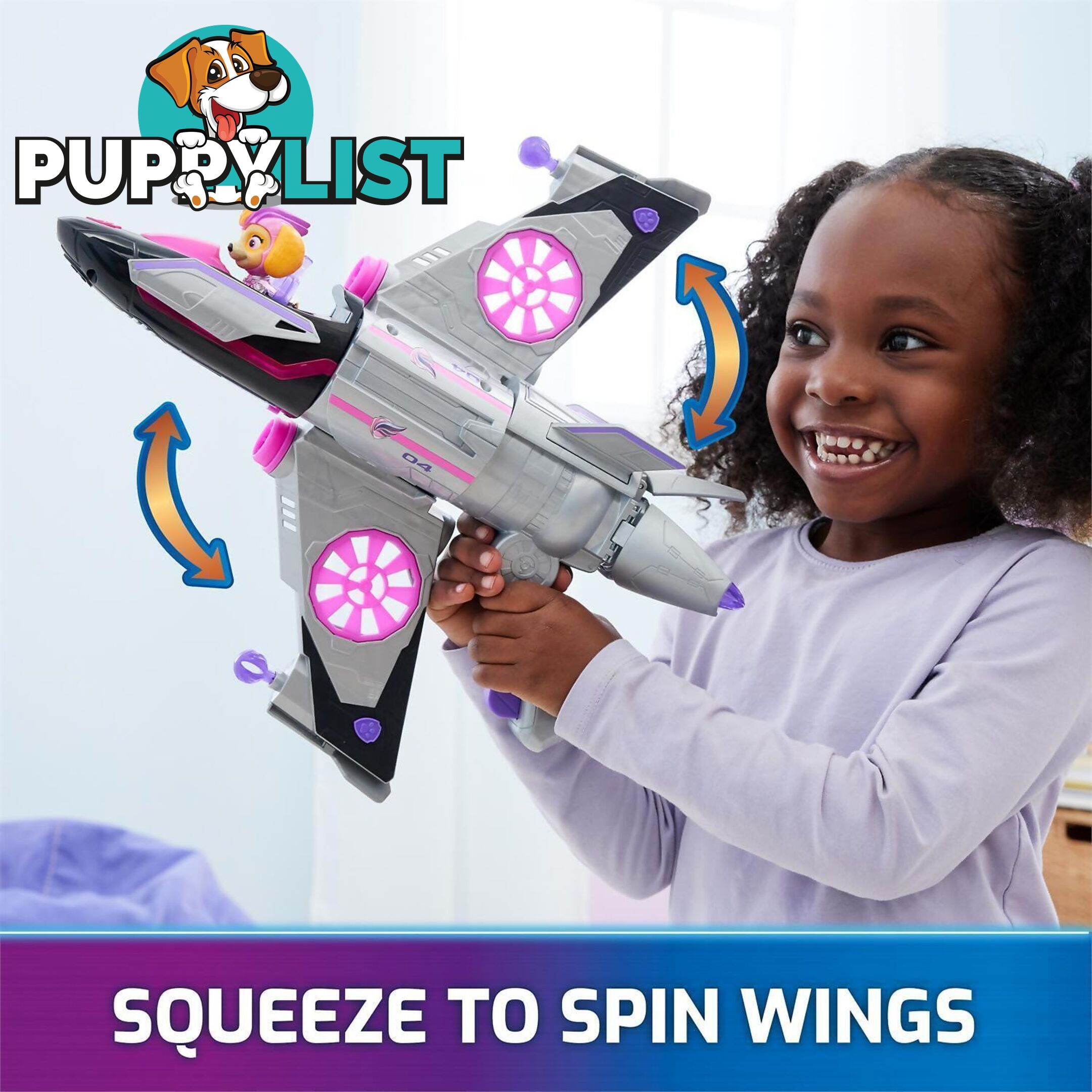 Paw Patrol - The Mighty Movie Transforming Rescue Jet With Skye - Spin Master - Si6067074 - 778988467145