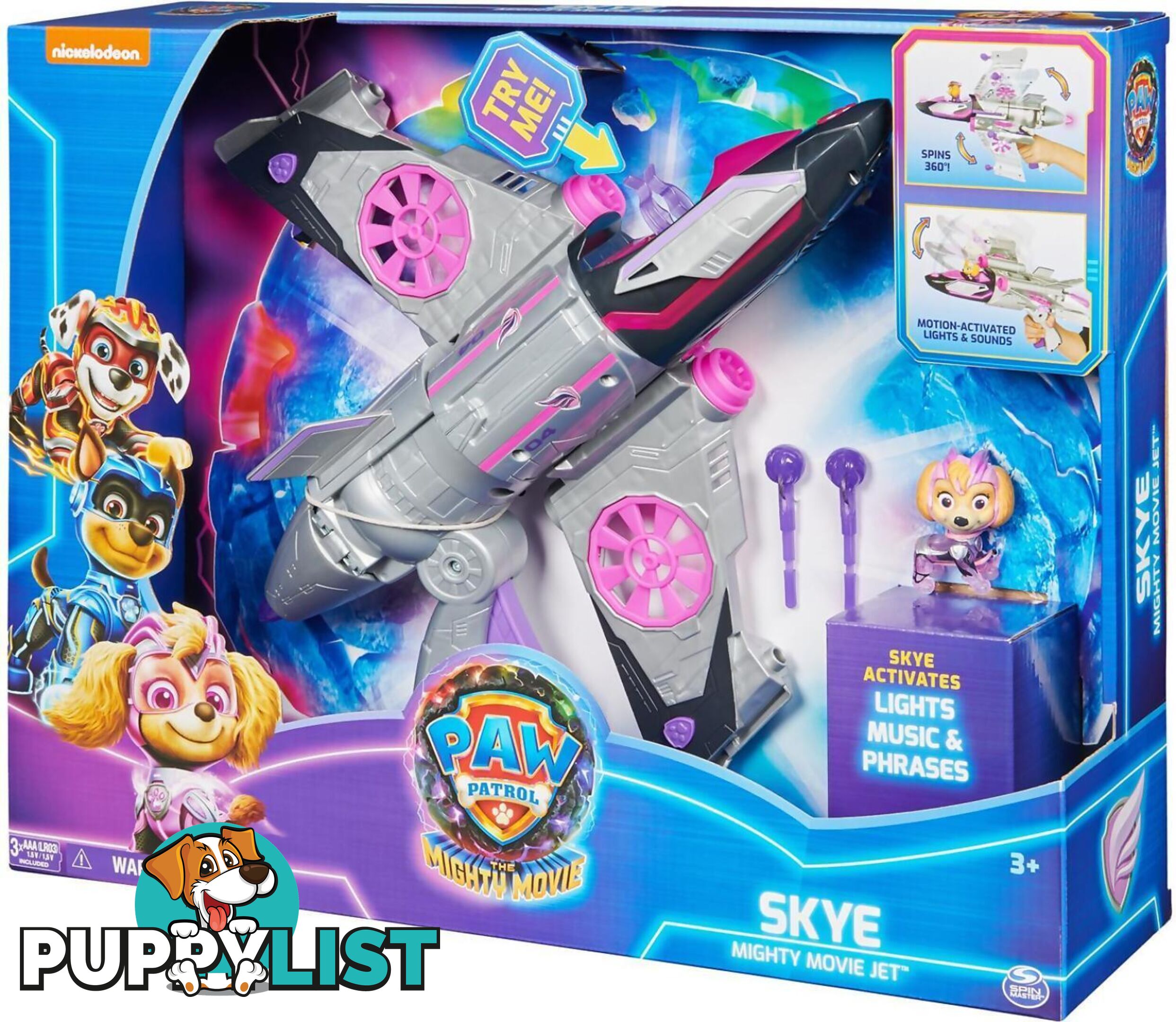 Paw Patrol - The Mighty Movie Transforming Rescue Jet With Skye - Spin Master - Si6067074 - 778988467145