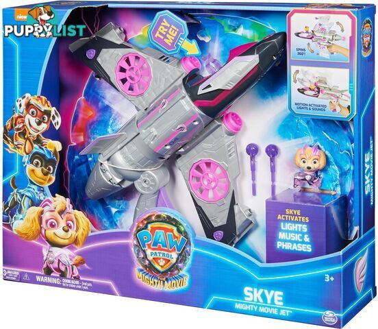 Paw Patrol - The Mighty Movie Transforming Rescue Jet With Skye - Spin Master - Si6067074 - 778988467145