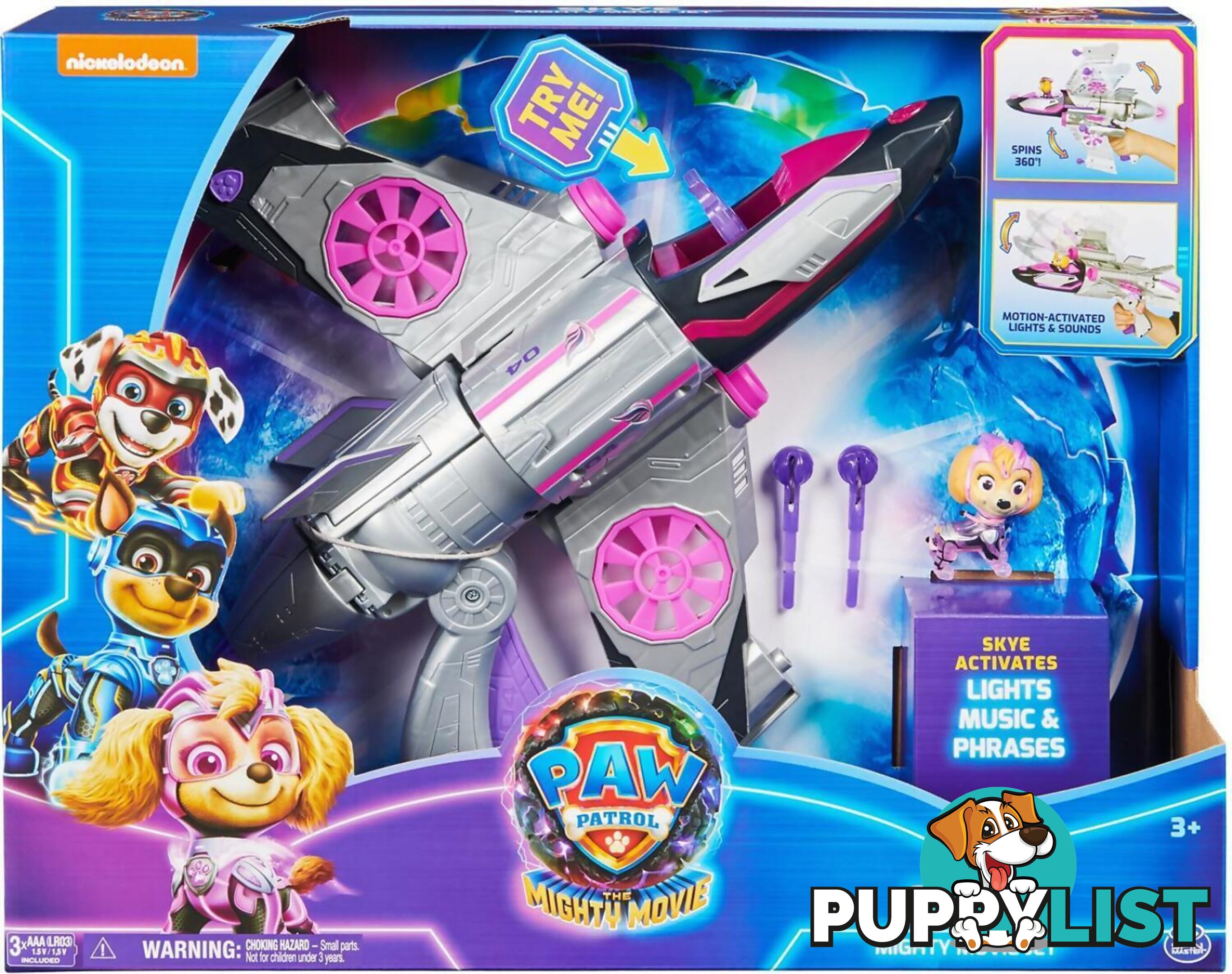 Paw Patrol - The Mighty Movie Transforming Rescue Jet With Skye - Spin Master - Si6067074 - 778988467145