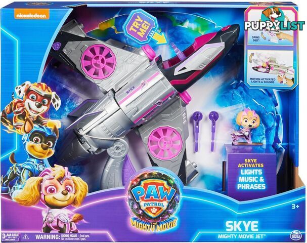 Paw Patrol - The Mighty Movie Transforming Rescue Jet With Skye - Spin Master - Si6067074 - 778988467145