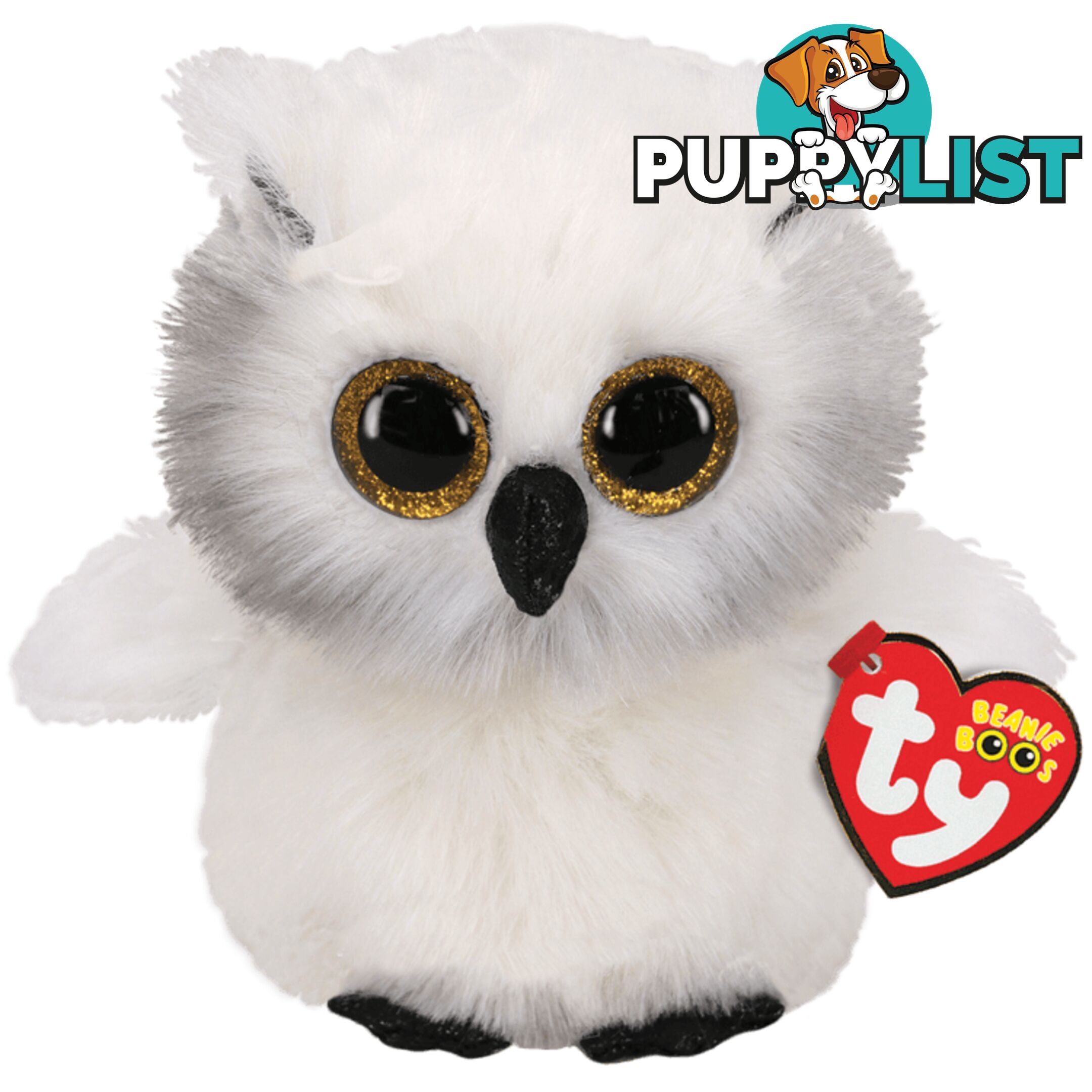 Ty Beanie Boos - Austin - White Owl 15cm Small 36305 - 008421363056