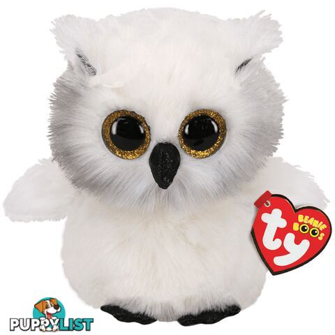 Ty Beanie Boos - Austin - White Owl 15cm Small 36305 - 008421363056