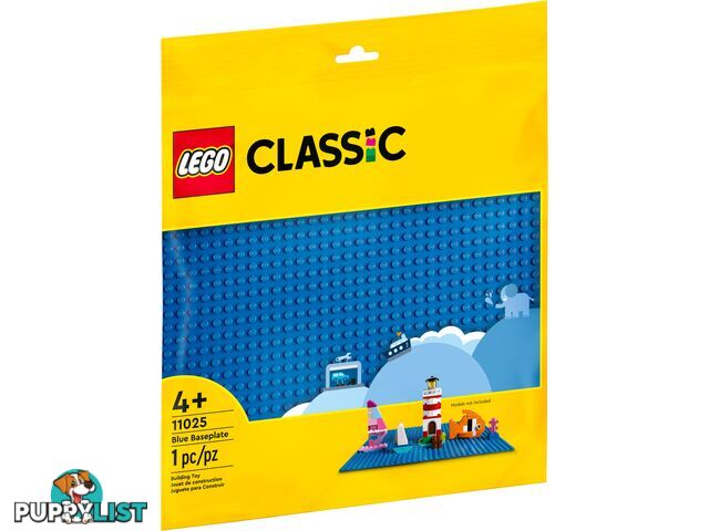 LEGO 11025 Blue Baseplate - Classic 4+ - 5702017185286