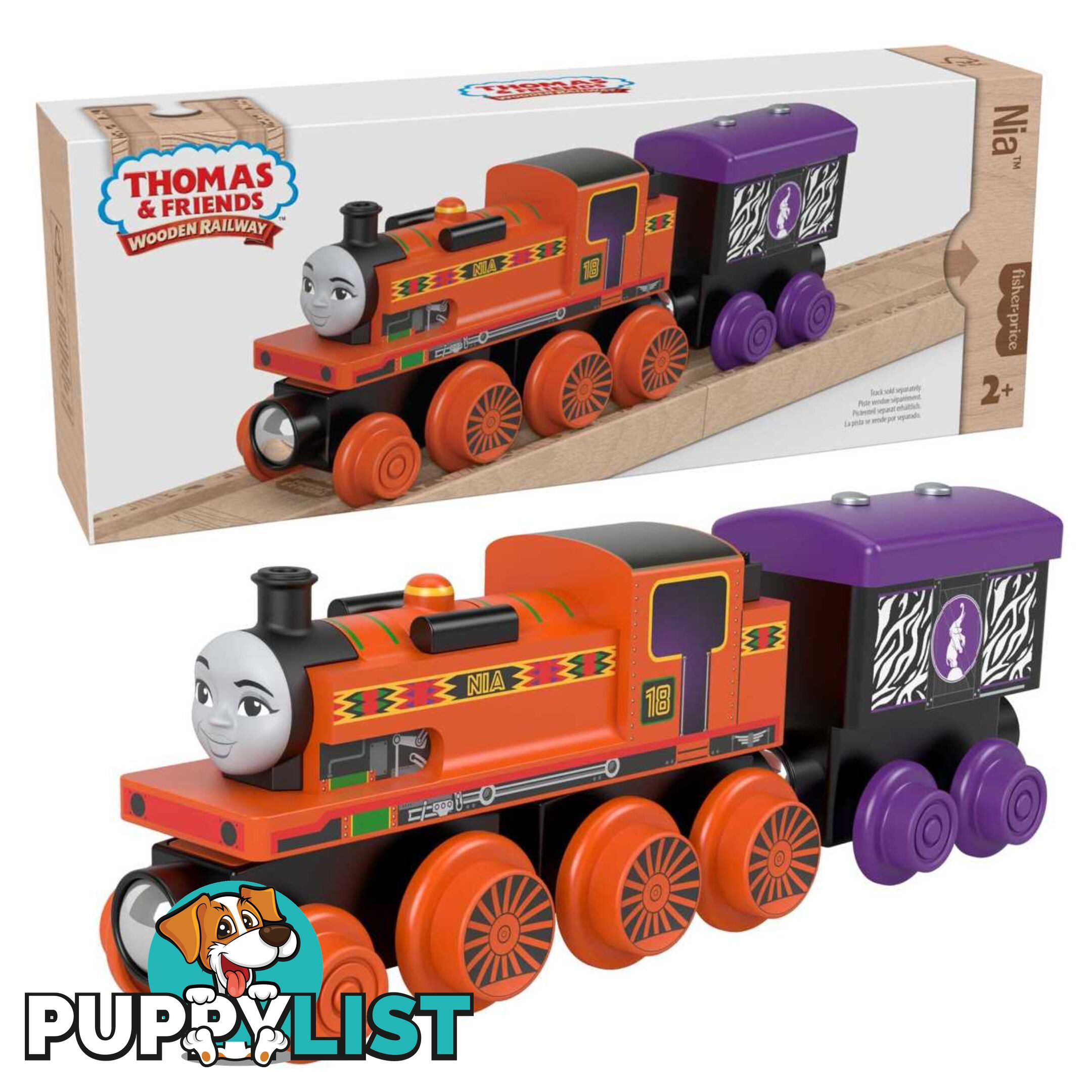 Thomas & Friends Wooden Railway Niaâ„¢ Engine and Coal-Car - Fisher-Price - Mahbk23 - 0887961990829