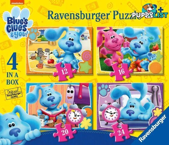 Ravensburger - Blue's Clues & You - 4 In A Box Jigsaw Puzzle 12pc 16pc 20pc 24pc - Mdrb03129 - 4005556031290