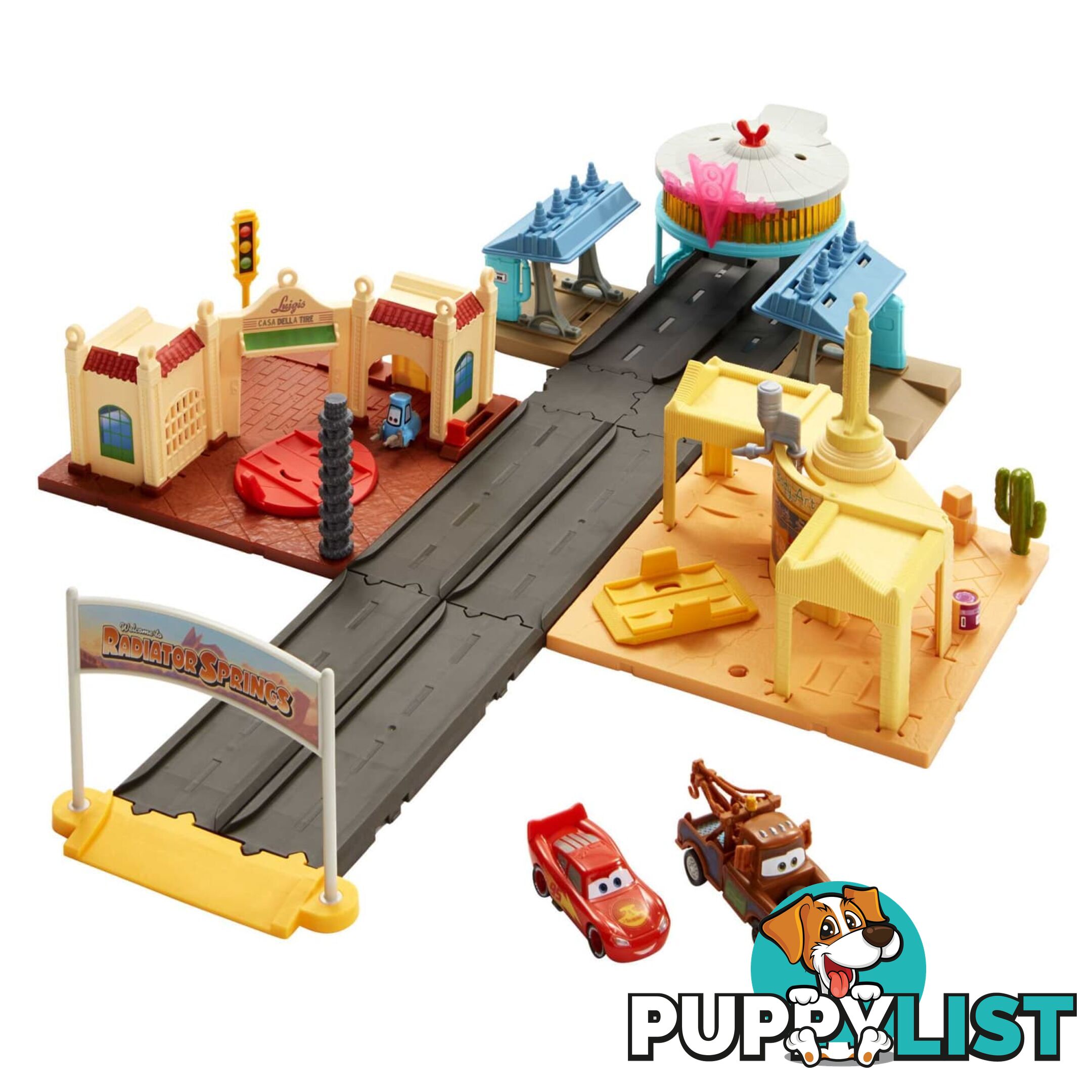 Disney And Pixar Cars Toys On The Road Radiator Springs Tour Playset - Mahgv68 - 194735058327