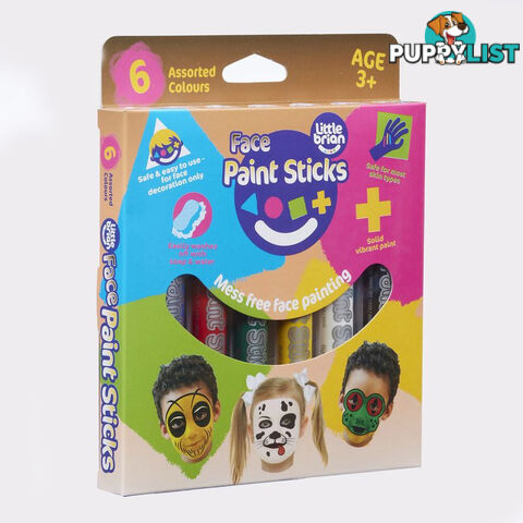 Little Brian Face Paint Sticks Classic 6 Pack - Mdltb500 - 5051170618668