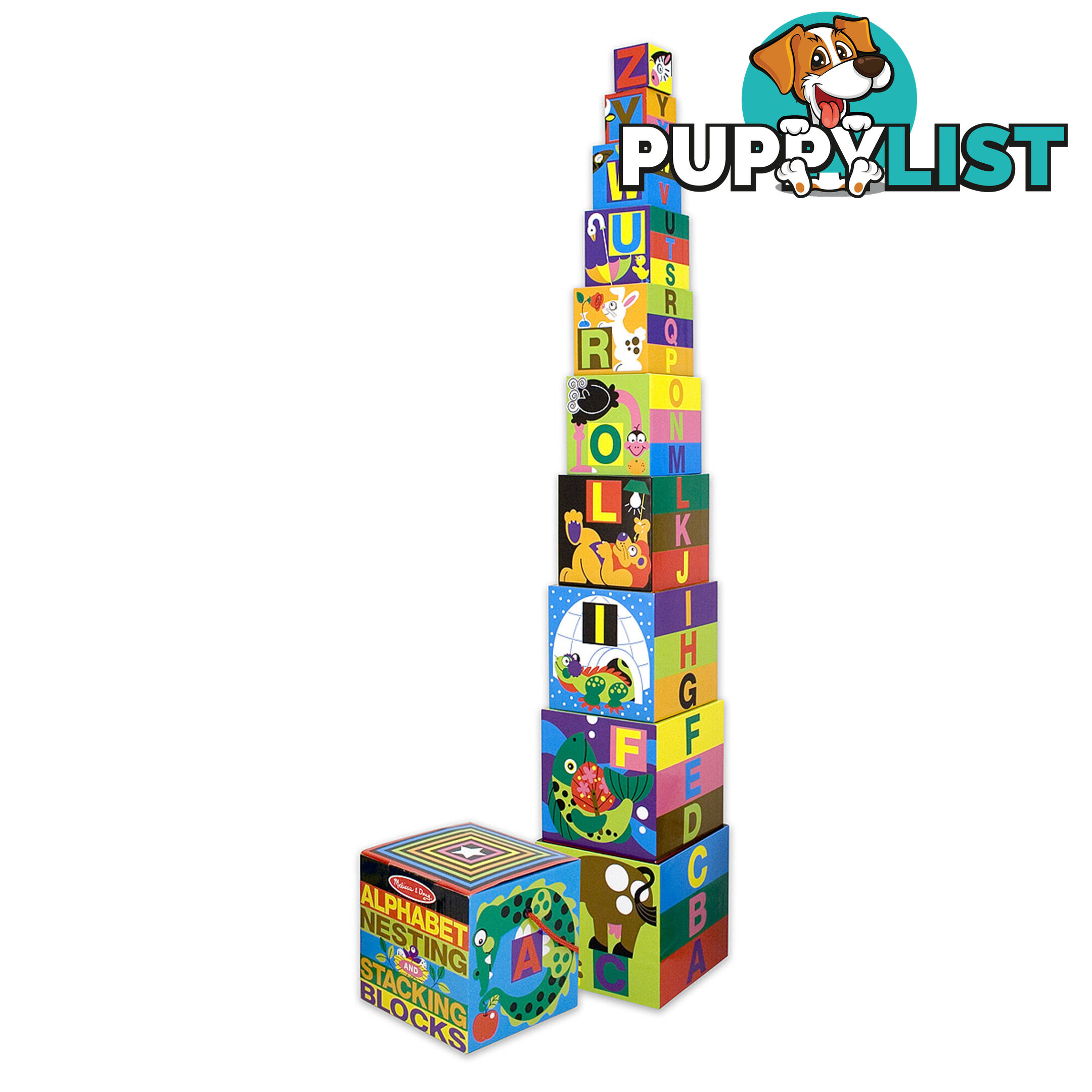 Melissa & Doug - Alphabet Nesting And Stacking Blocks Mdmnd2782 - 0000772027823