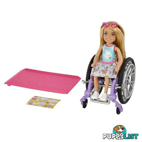 Barbie Chelsea Doll (blonde) & Wheelchair Toy For 3 Year Olds & Up - Mahgp29 - 194735054312