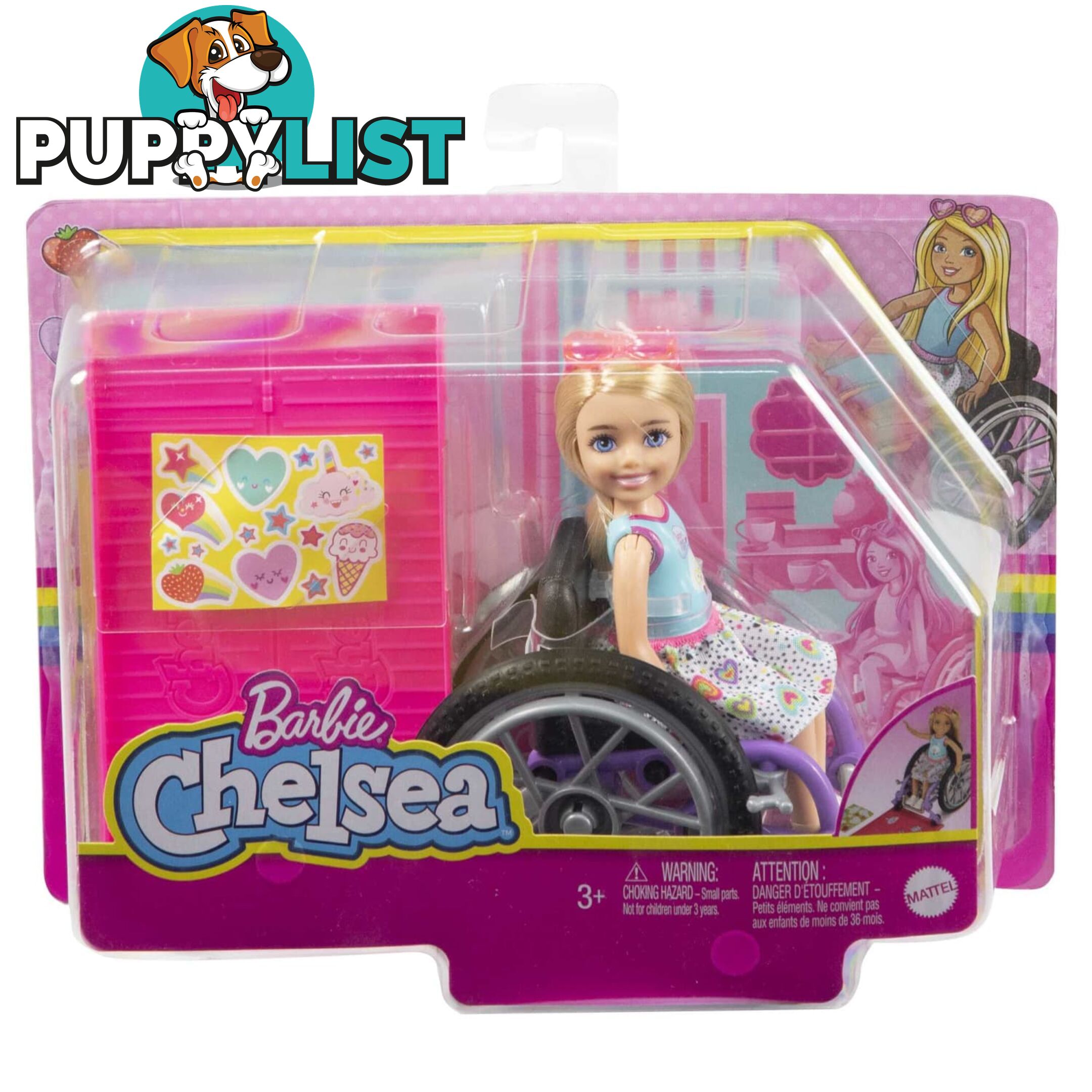 Barbie Chelsea Doll (blonde) & Wheelchair Toy For 3 Year Olds & Up - Mahgp29 - 194735054312