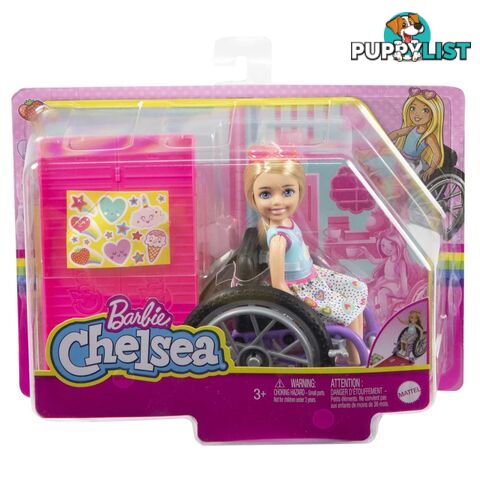 Barbie Chelsea Doll (blonde) & Wheelchair Toy For 3 Year Olds & Up - Mahgp29 - 194735054312