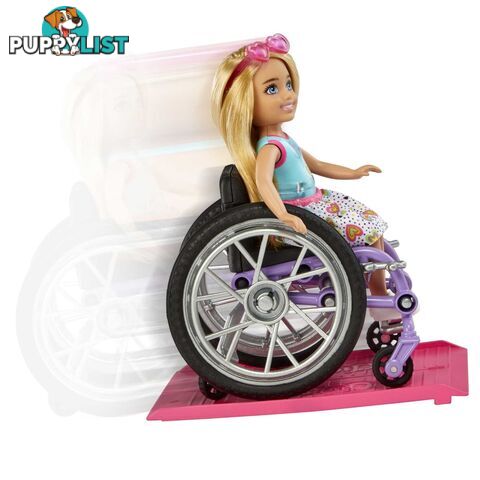 Barbie Chelsea Doll (blonde) & Wheelchair Toy For 3 Year Olds & Up - Mahgp29 - 194735054312