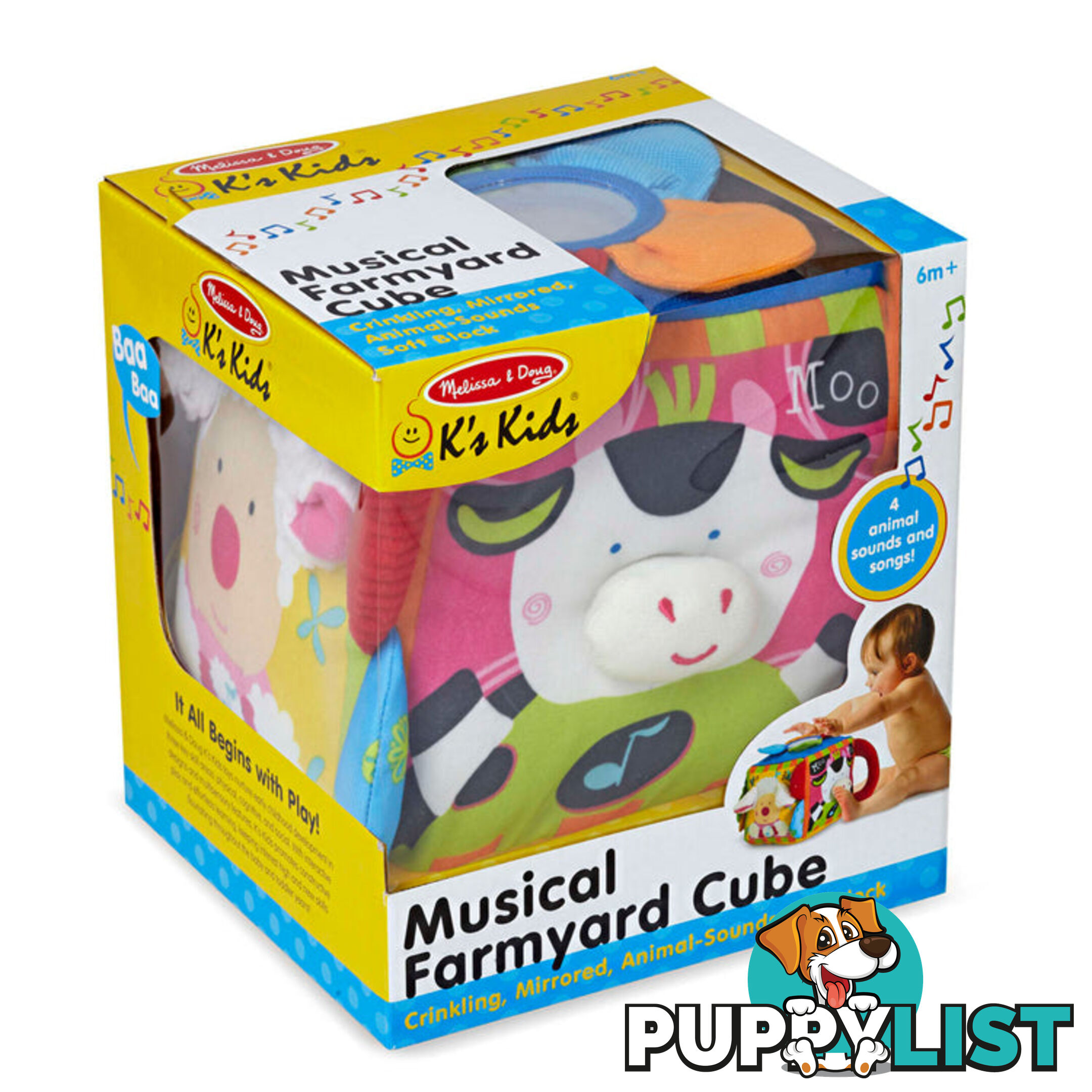 Melissa & Doug - Musical Farmyard Cube Learning Toy - Mdmnd9177 - 000772091770