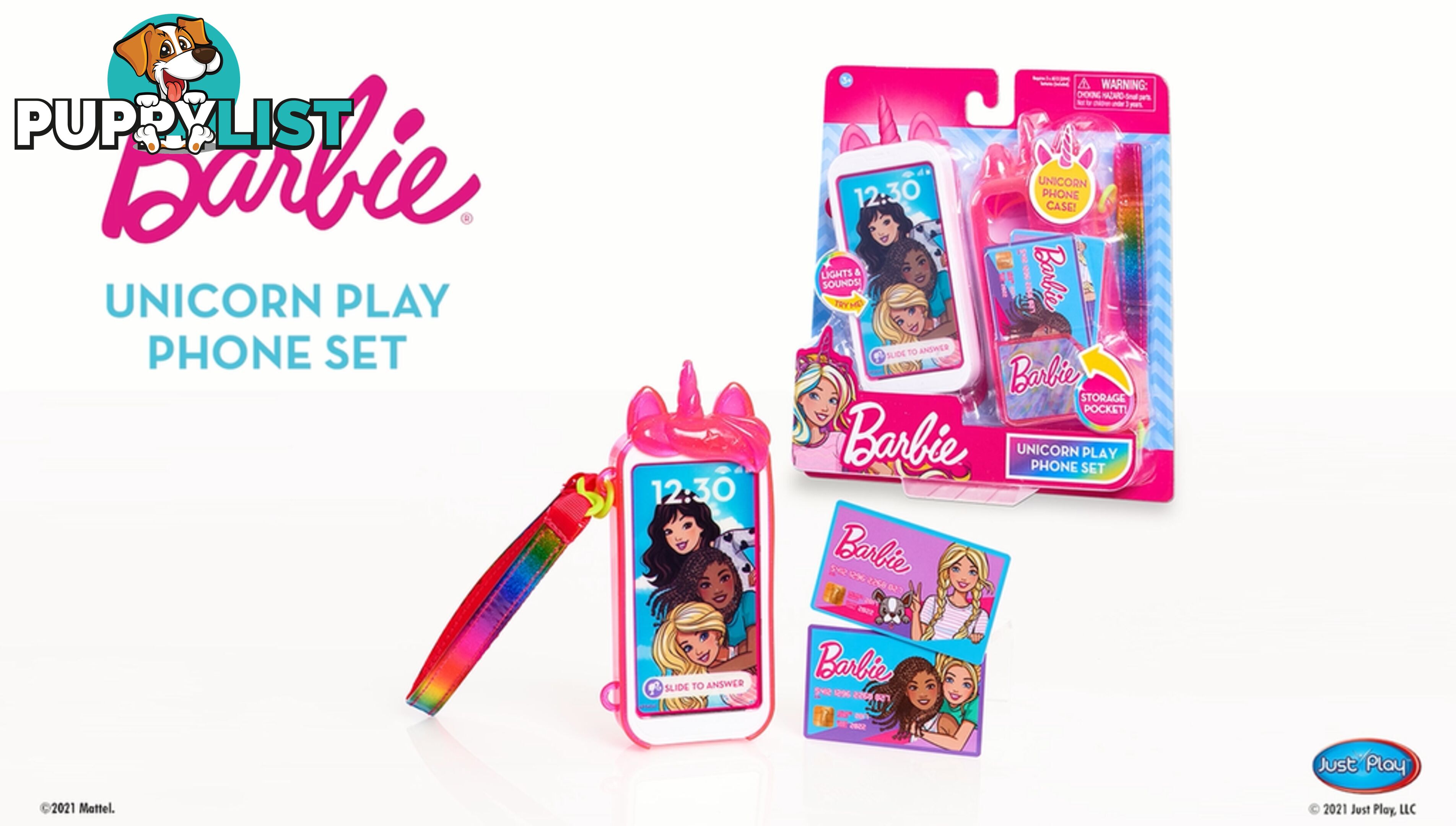 Barbie Unicorn Play Phone Set - Bj63616 - 886144636165