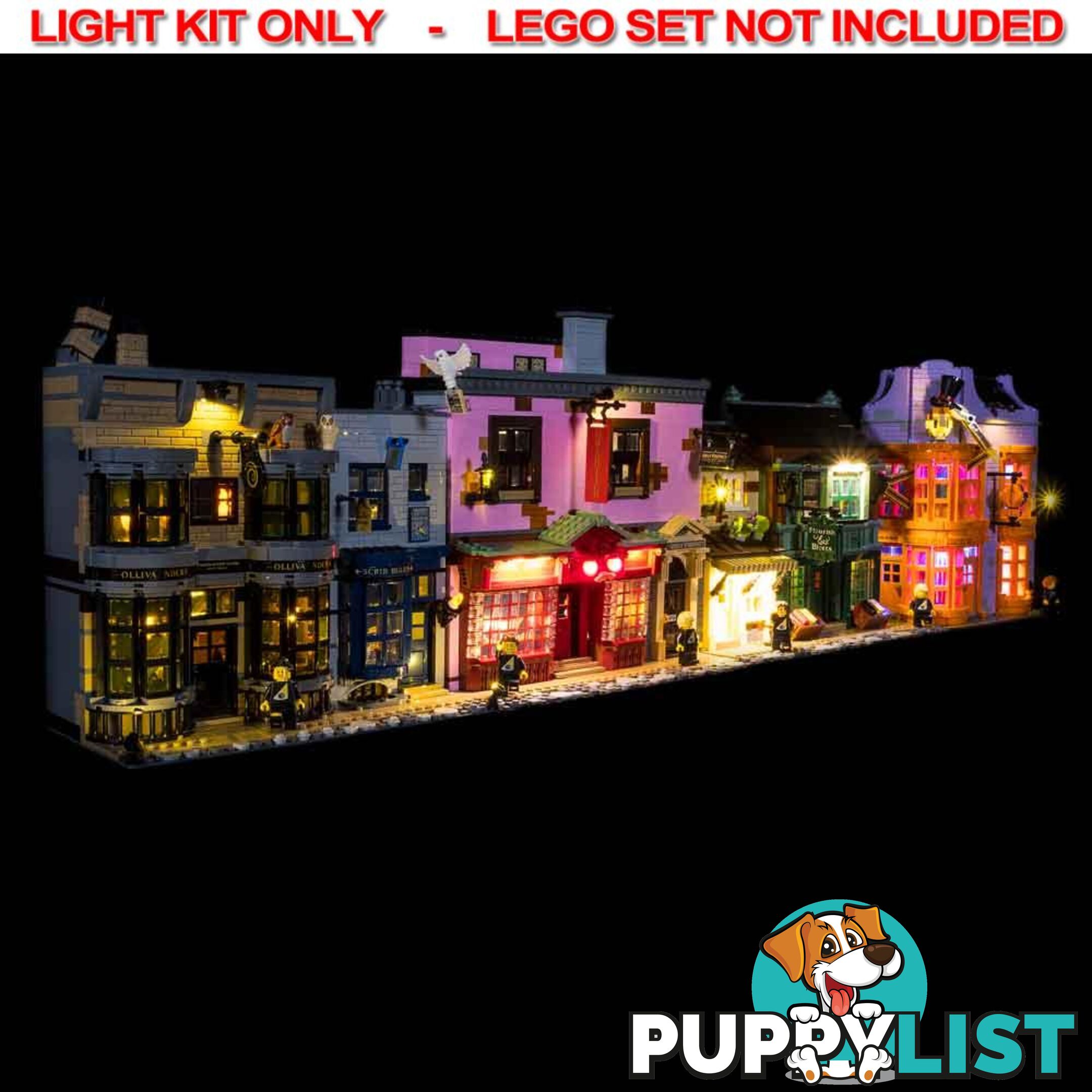 LIGHT KIT for LEGO Diagon Alley 75978 - Light My Bricks - 744109767012