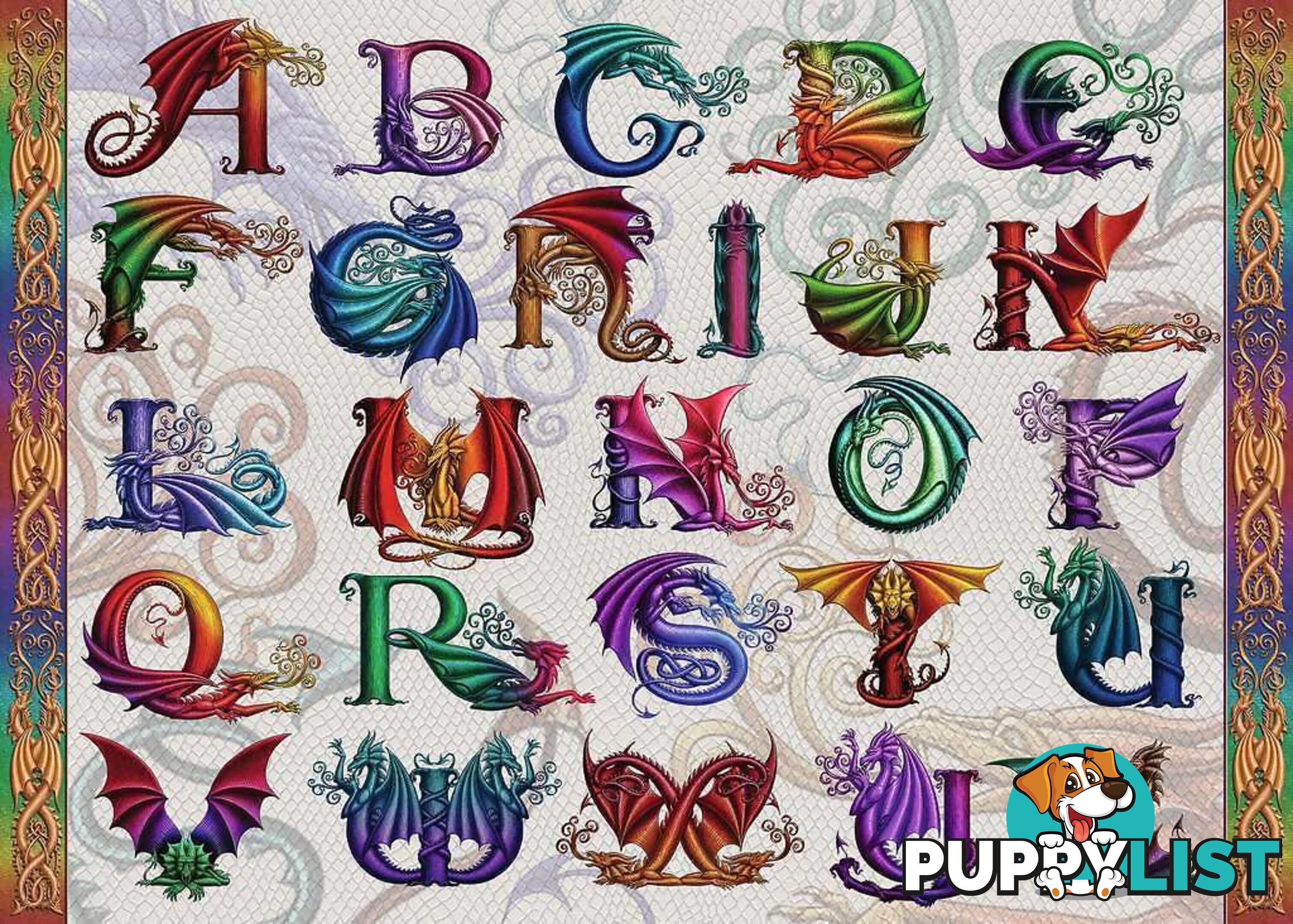 Ravensburger - Dragon Alphabet Jigsaw Puzzle 1000pc - Mdrb16814 - 4005556168149