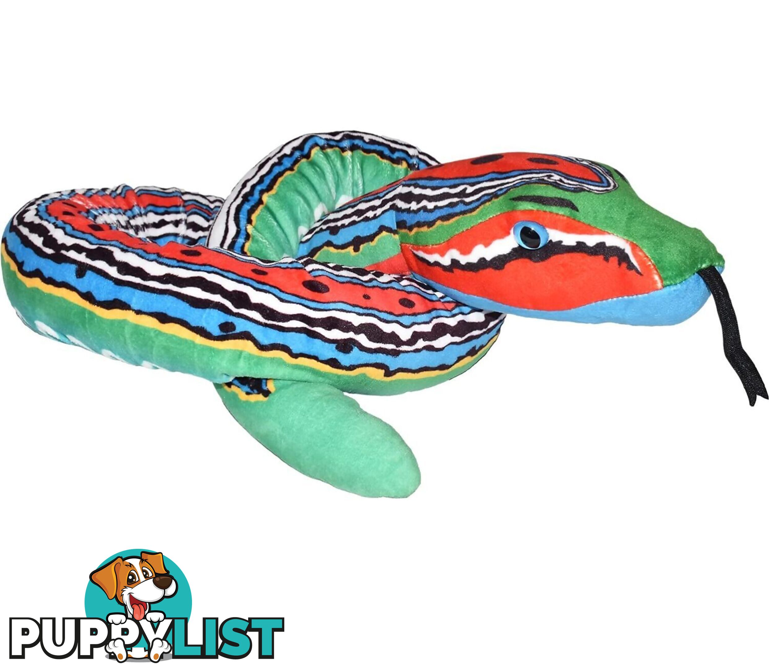 Wild Republic - Plush Snake Green Blue Red 37cm - Wr23526 - 092389235265