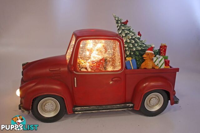 Cotton Candy - Xmas Led Lantern Santa Ute With Tree - Ccxacar02 - 9353468008479