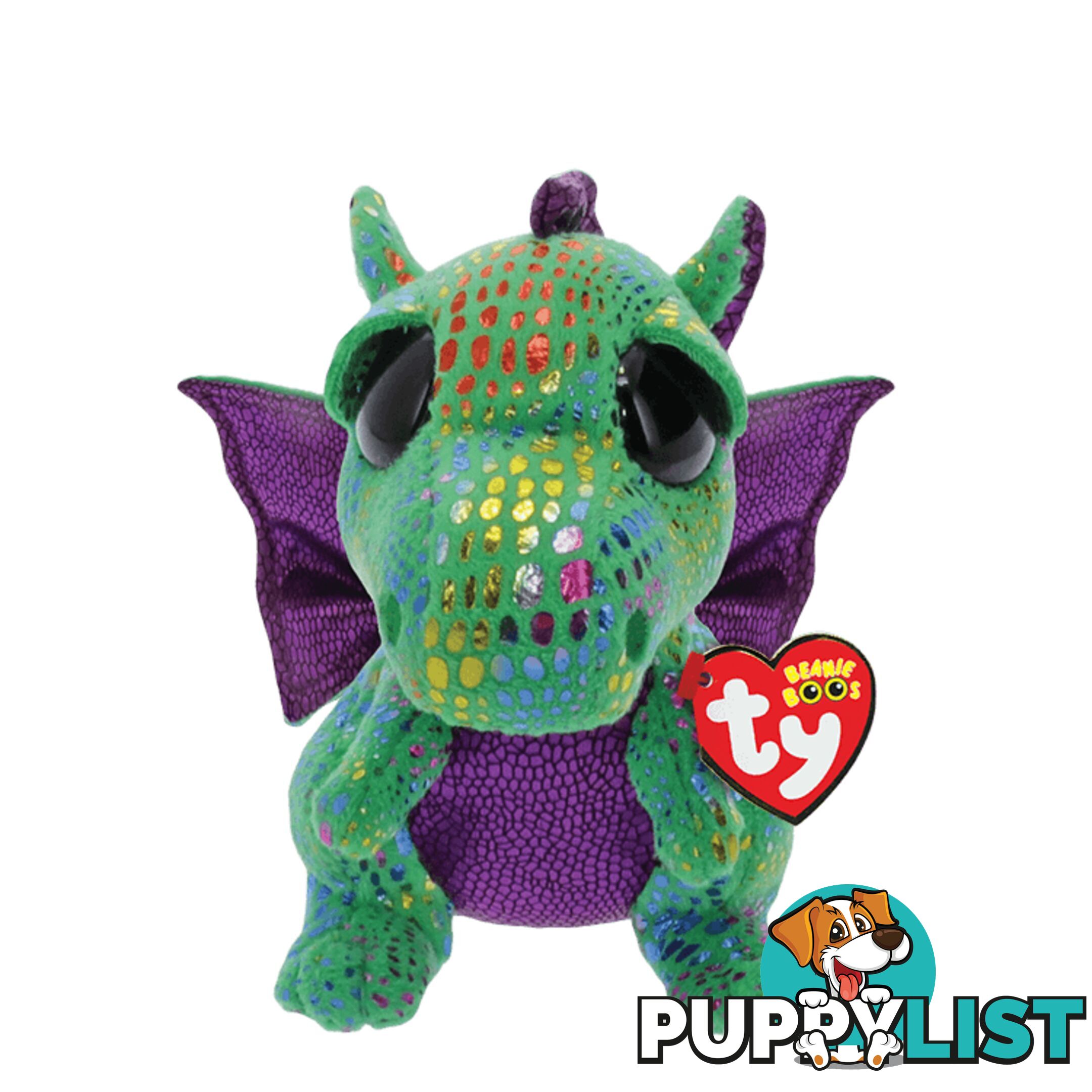 Ty Beanie Boos - Cinder - Green Dragon  - 41cm Large - 37099 - 008421370993