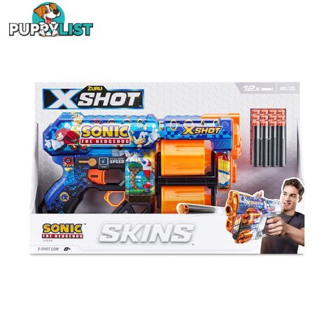 ZURU XSHOT SKINS - SONIC THE HEDGEHOG - Azazt36583 - 193052047526