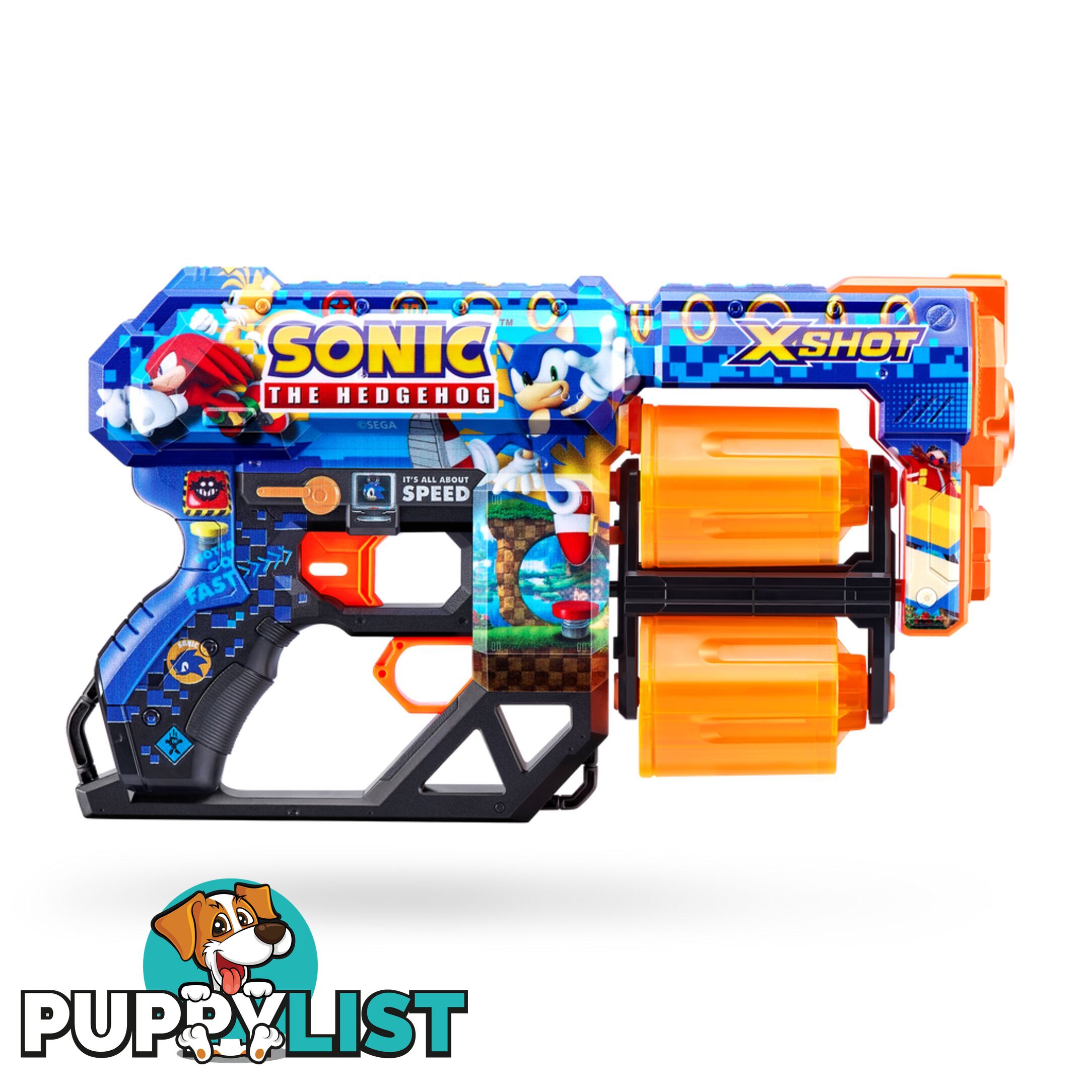 ZURU XSHOT SKINS - SONIC THE HEDGEHOG - Azazt36583 - 193052047526