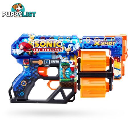 ZURU XSHOT SKINS - SONIC THE HEDGEHOG - Azazt36583 - 193052047526