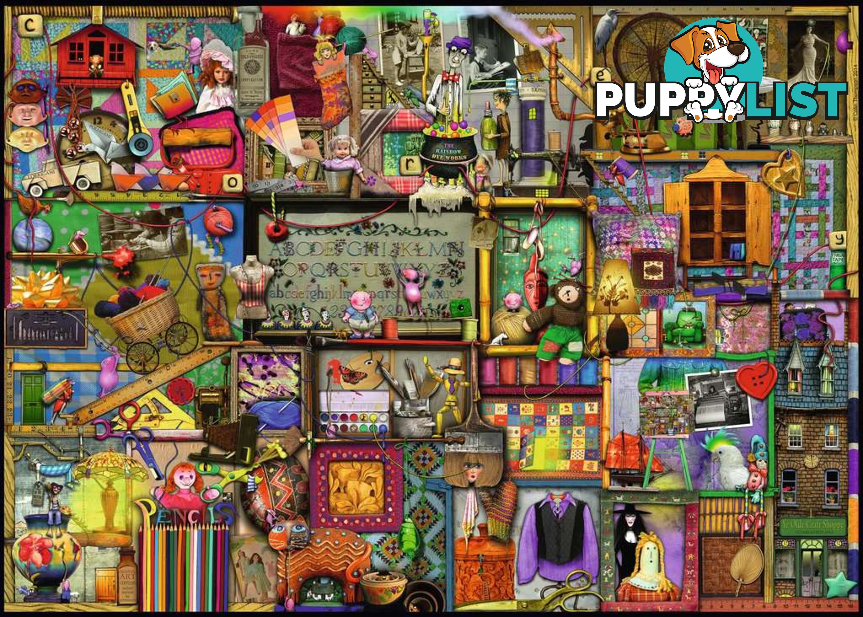 Ravensburger - The Curious Craft Cupboard No2 Jigsaw Puzzle 1000 Pieces - Mdrb19412 - 4005556194124