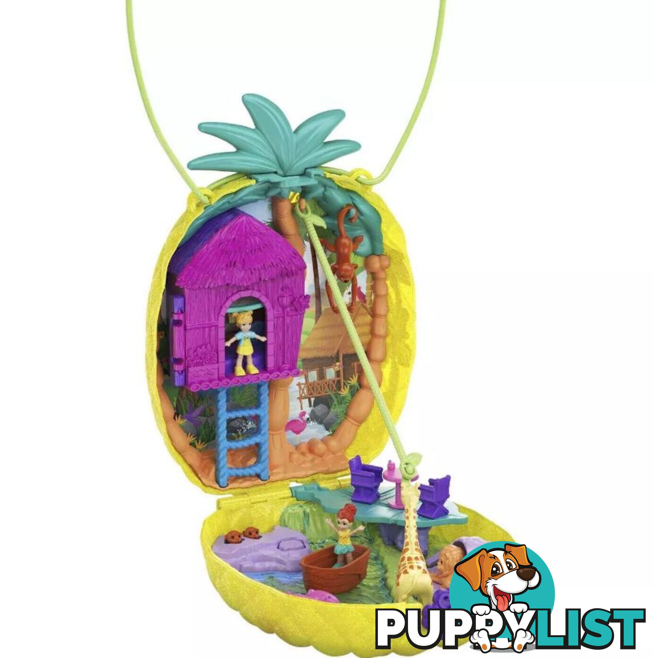 Polly Pocket - Polly Pocket Tropicool Pineapple Purse Compact Playset Mattel - Magjk64 - 887961828641