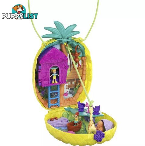 Polly Pocket - Polly Pocket Tropicool Pineapple Purse Compact Playset Mattel - Magjk64 - 887961828641