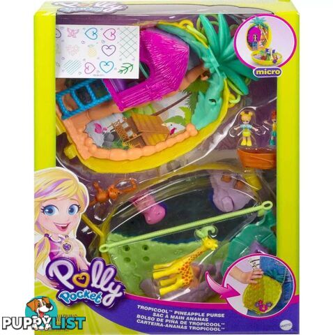 Polly Pocket - Polly Pocket Tropicool Pineapple Purse Compact Playset Mattel - Magjk64 - 887961828641